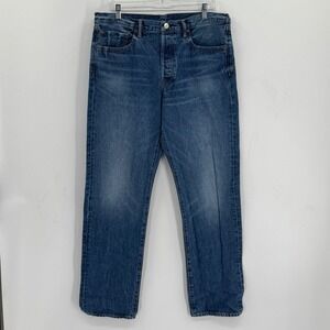 AYR The Normie Straight Leg Jeans Men Size 34x32 Blue Medium Wash Button Fly